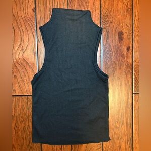 Topshop Black Mock-neck top